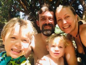 With the family