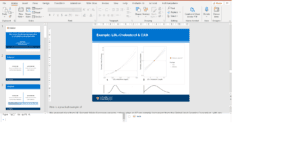 A screenshot of powerpoint showing a slide with graphs on it