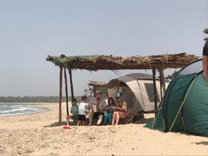 Camping at the beach