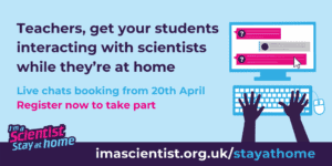 I'm a Scientist, Stay at home social media graphic to share #1