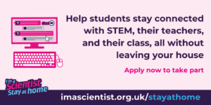 I'm a Scientist, Stay at home social media graphic to share #3