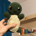 An image of a crocheted turtle.