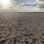 A desiccated salt lake in Spain